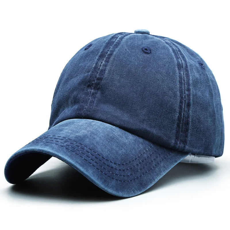 Gorra de béisbol lisa lavada de primavera, sombreros Retro ajustables para papá, regalo para hombres y mujeres, algodón no estructurado, moda de Color sólido