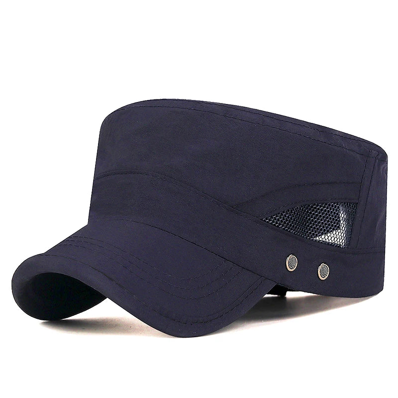 Verano de secado rápido malla transpirable deporte al aire libre suave sombrero plano gorra de hombre mujeres gorra de béisbol pesca correr senderismo gorra de camionero
