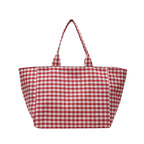 Bolso De Mano Lona Mujer Shopper A Cuadros Grande