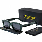 Gafas de Sol Polarizadas Caterside | Retro Cuadradas | Montura de Acetato | Unisex