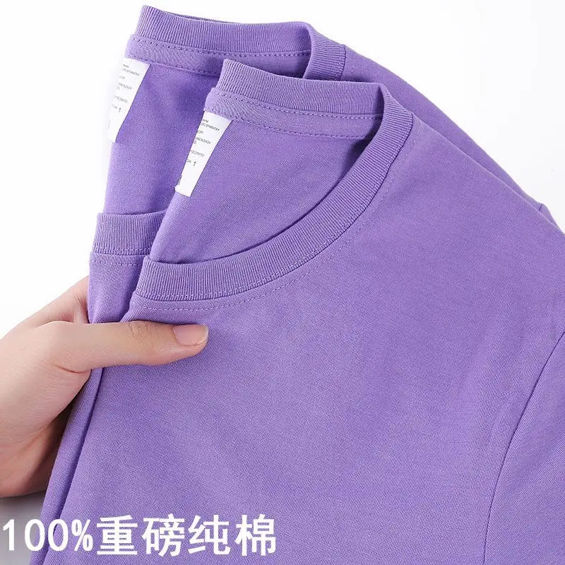 Camiseta Algodón 100% Coreana Cuello Redondo | Estilo Casual Fresco Unisex M-4XL