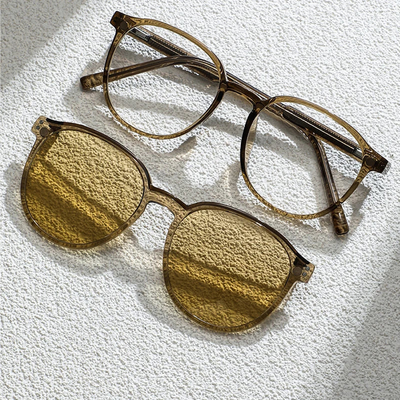 Gafas de Sol Cuadradas Polarizadas 2 en 1 | Montura TR90 | Lentes Magnéticas