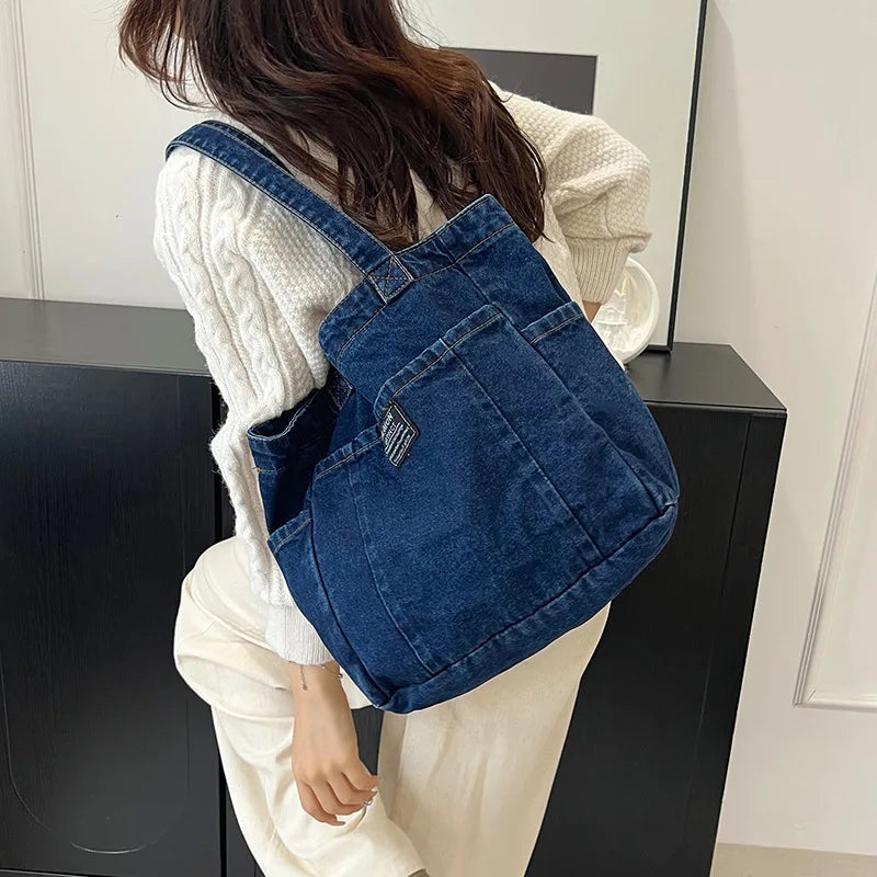 Bolso Hombro Vaquero Mujer Vintage Gran Capacidad Casual