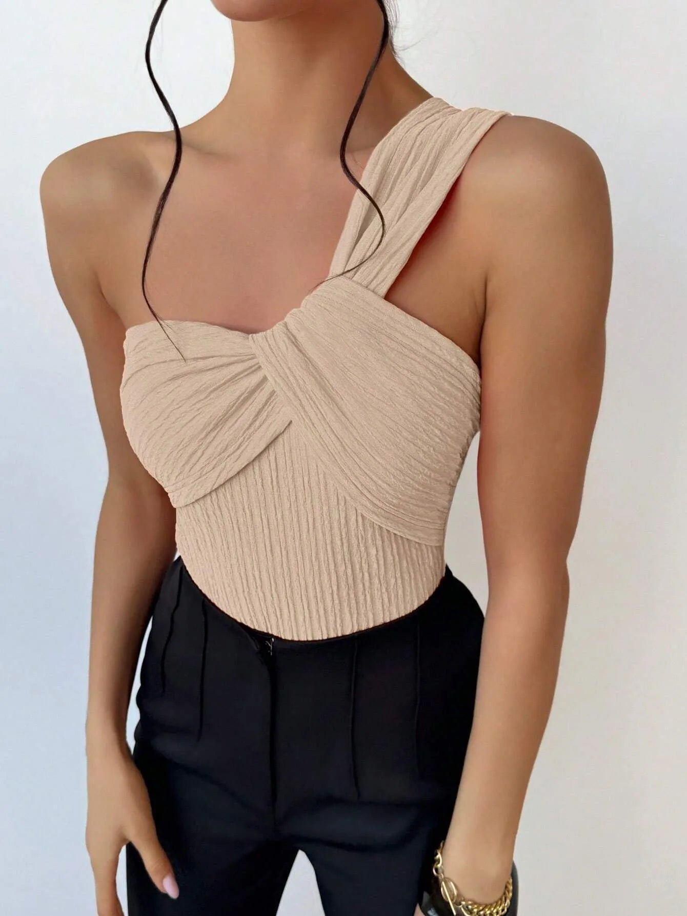 Traje de Baño Enterizo Un Hombro | Plisado Elegante y Sexy