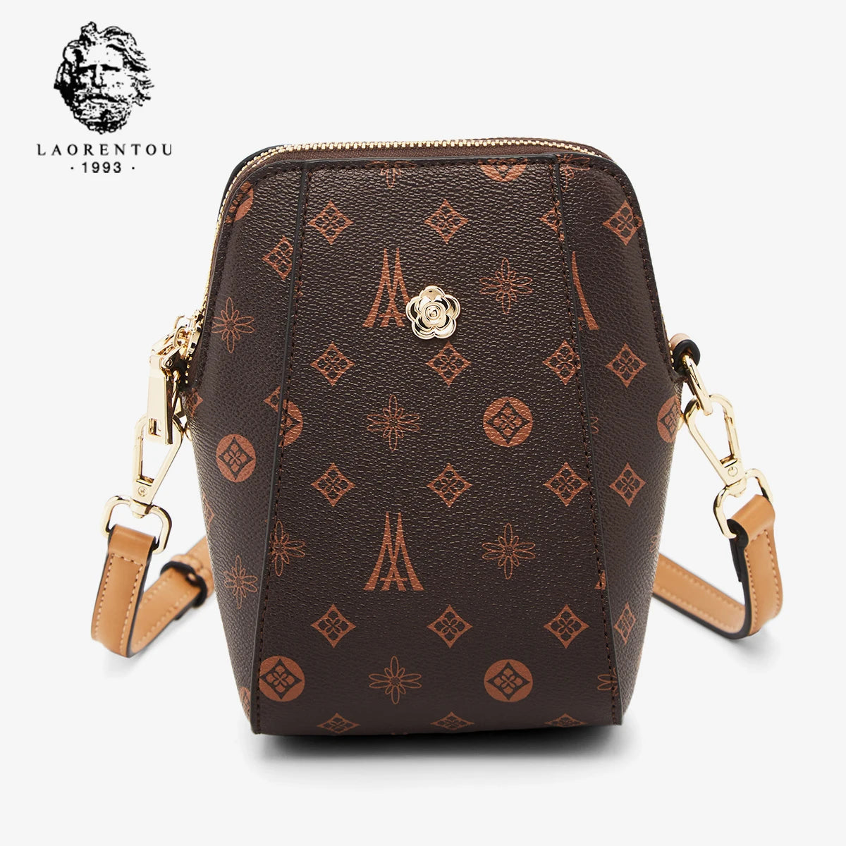 LAORENTOU, Mini bolso para teléfono móvil a la moda para mujer, bolso de hombro femenino con monograma 2025, bolso cruzado, bolso pequeño de viaje para niña