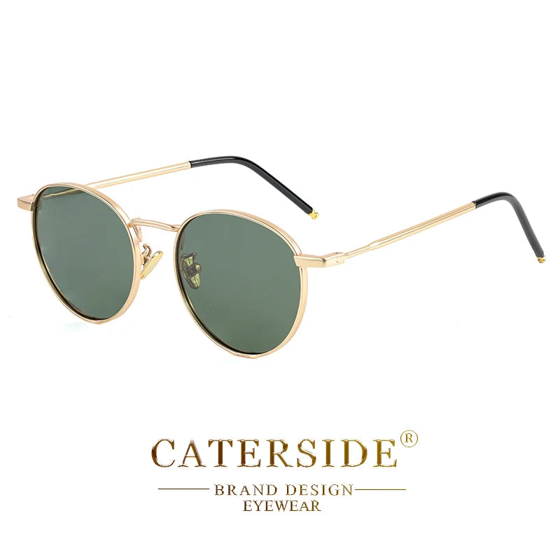 Gafas de Sol CATERSIDE Polarizadas | Redondas Retro | Montura Metal Punk