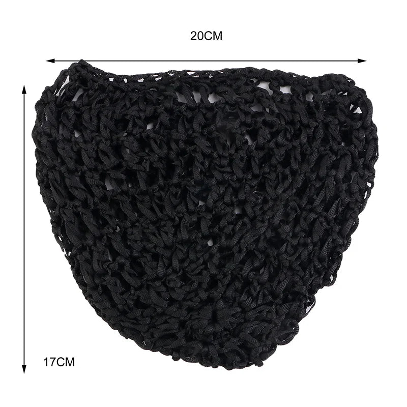 Nueva redecilla de punto suave para el cabello, gorro de redecilla de punto de rayón, gorro para el cuidado del cabello, cubierta nocturna para dormir de ganchillo, turbantes, accesorios de herramientas de estilismo