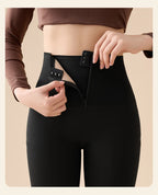 Leggings Piel Tiburón Polar Grueso | Moldeador Cremallera Cálida | Cintura Shaping OI | Ticotrendy