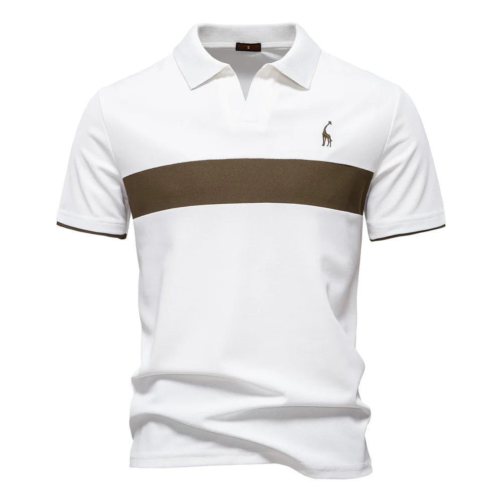 Polo Rayas Cuello V Verano Hombre | Ajustado Transpirable | Tallas S-XXL | Tico Trendy