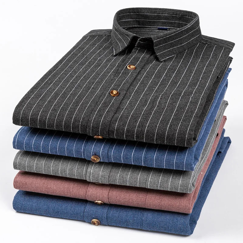 Camisa Algodón | Manga Larga | Ajuste Formal | Rayas/Cuadros | Oficina | Ticotrendy