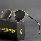 Gafas de Sol CATERSIDE Polarizadas | Montura Redonda Metal | Estilo Punk