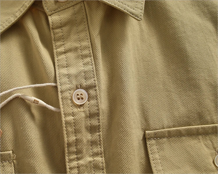 Camisa Informal Hombre | Algodón Retro | Bolsillo Tubo | Manga Corta | Ticotrendy