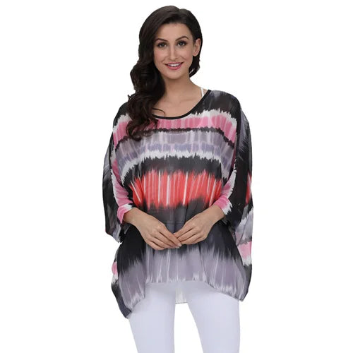 Vestido casual bohemio estilo chiffon disponible en tallas grandes 4XL 5XL 6XL vestido vintage floreado con cuello en O camiseta estilo long top