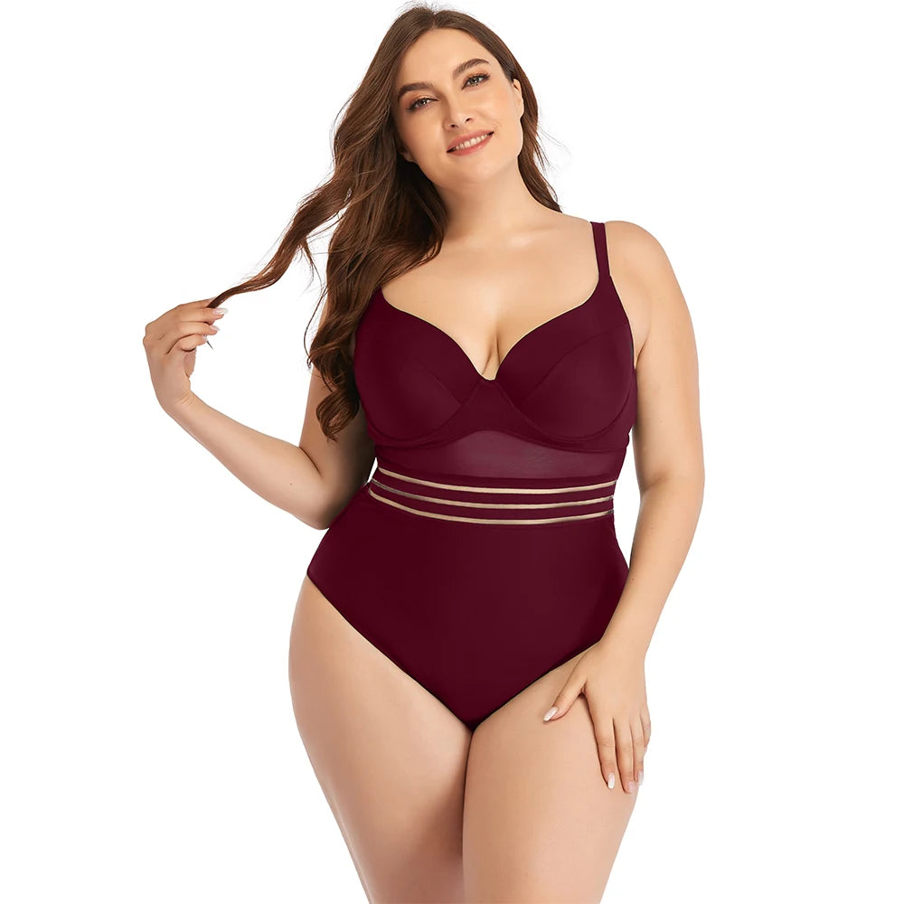 Traje de Baño Una Pieza Talla Grande | 3XL-XXL | Mujer