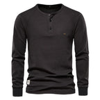 Camiseta Manga Larga Básica Hombre | Transpirable Color Sólido | Tallas S-XXL | Tico Trendy