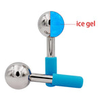 Rodillo de Metal mágico de acero inoxidable para terapia de frío, rodillo de belleza Facial de enfriamiento de oro rosa para la piel, gran oferta