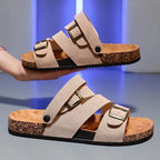 Zapatillas Hombre Corcho Ante Sintético Retro Planas Playa | Talla Grande