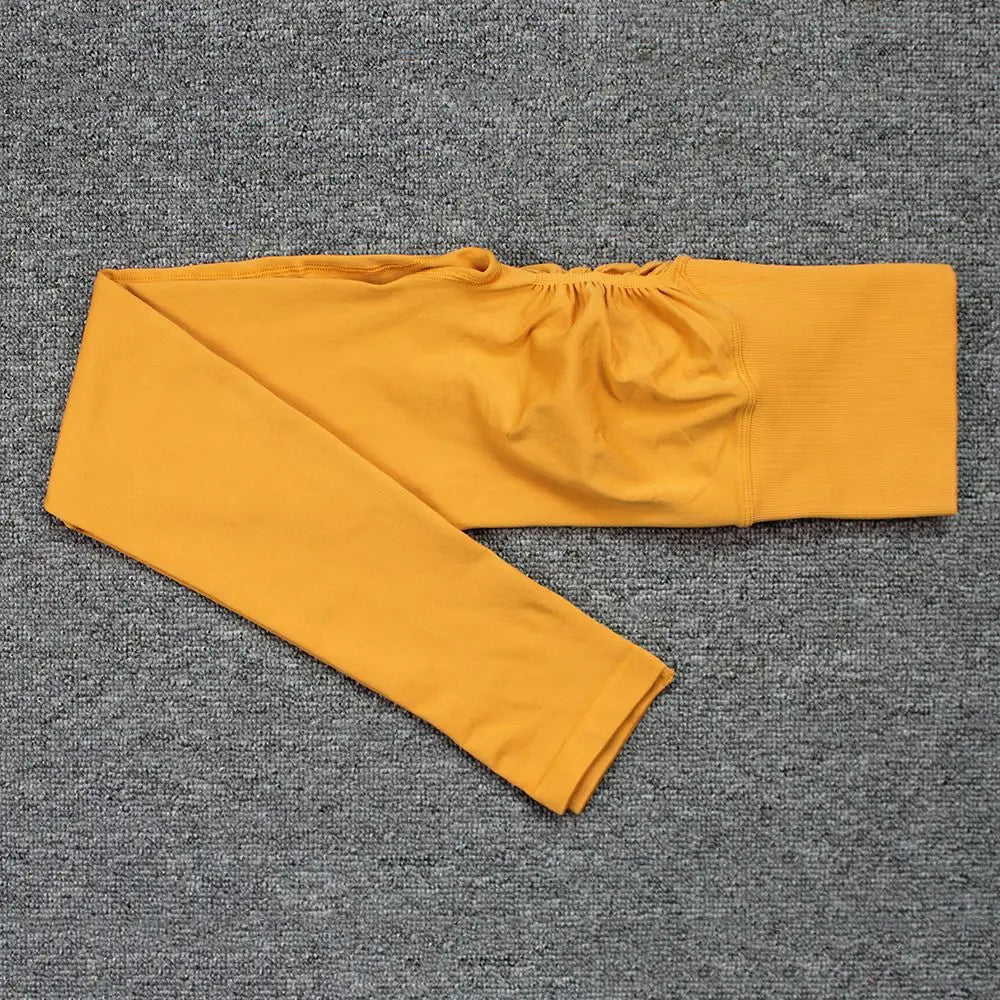 VEQKING, pantalones de Yoga de cintura alta para mujer, mallas deportivas sin costuras para realzar la cadera, mallas elásticas sólidas de realce para gimnasio, pantalones de entrenamiento para Fitness