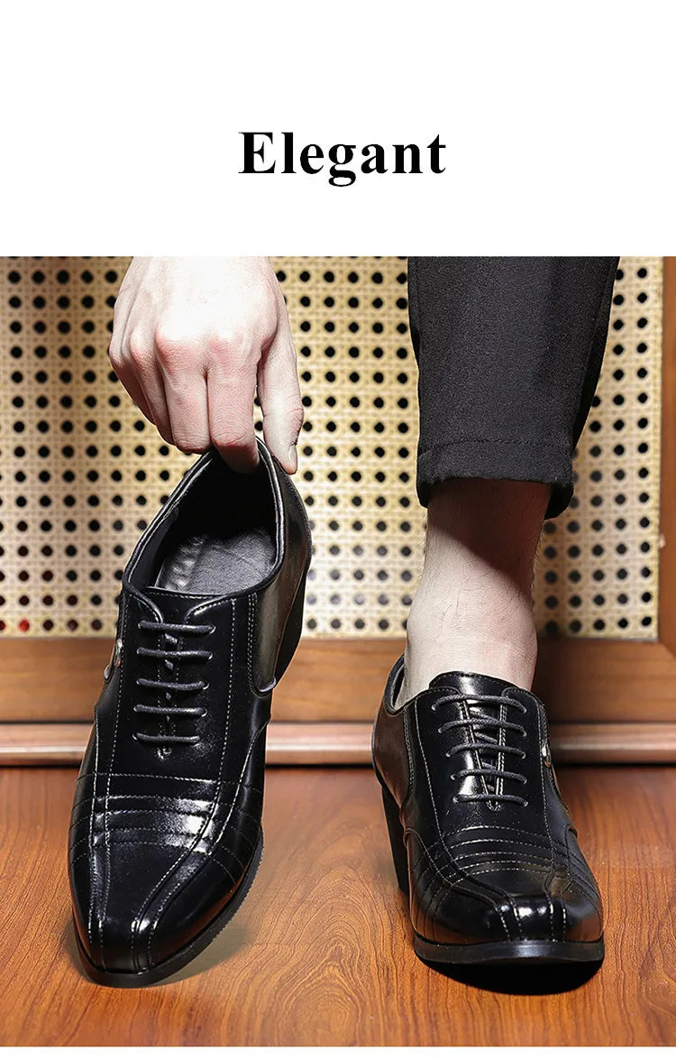 Zapatos Oxford Hombre Charol Elegantes Punta Puntiaguda Fiesta Boda | Alta Calidad