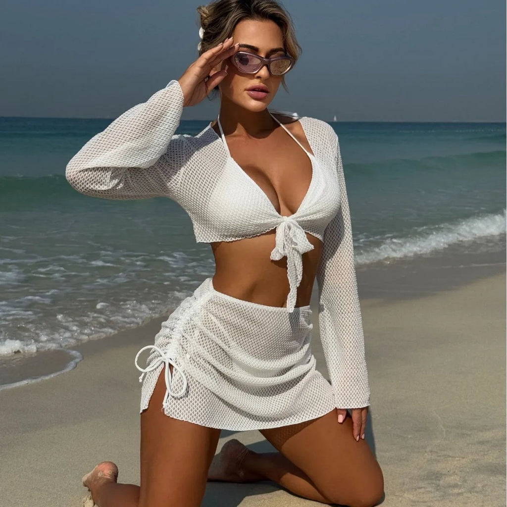 Conjunto de 4 Piezas para Playa - Outfit Completo Pura Vida