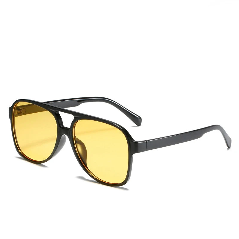 Gafas de Sol Cuadradas de Puente Doble Estilo Tendencia Tico