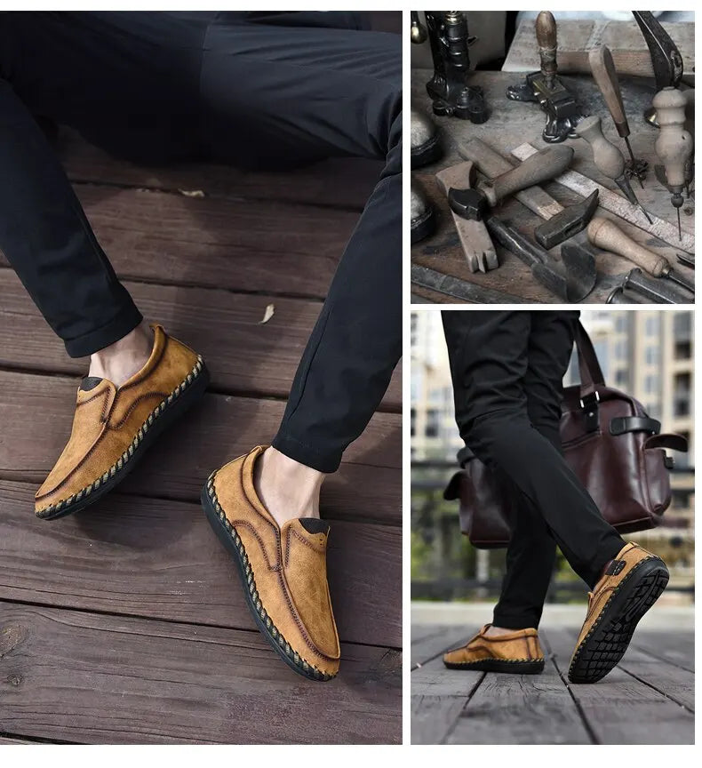 Mocasines Lujo Hombre ∣ Cuero Suave ∣ Zapatos Cómodos para Conducir