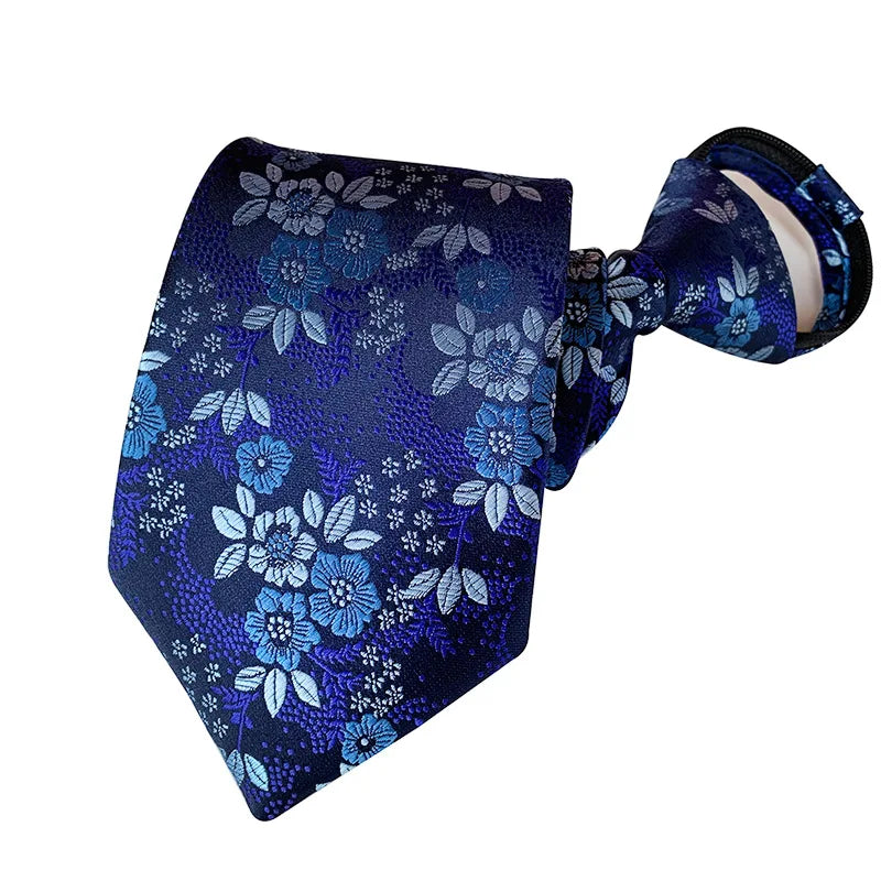 Corbata Preatada Con Cremallera Para Hombre Mujer Diseño Clásico