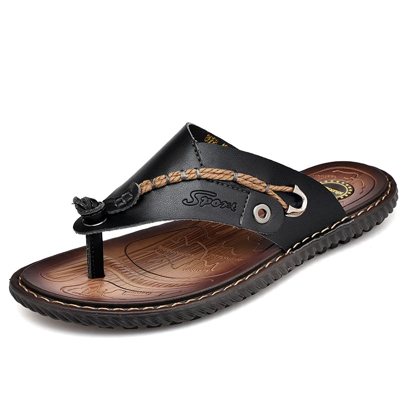 Zapatillas de Microfibra Hombre Verano Hechas a Mano Transpirables | Estilo Conciso