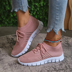 Zapatillas de Punto Transpirables | Plataforma | Suela Blanda | Talla Grande | Verano