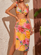 Bikini con Volantes y Falda - Conjunto Monocromático para la Playa Tica