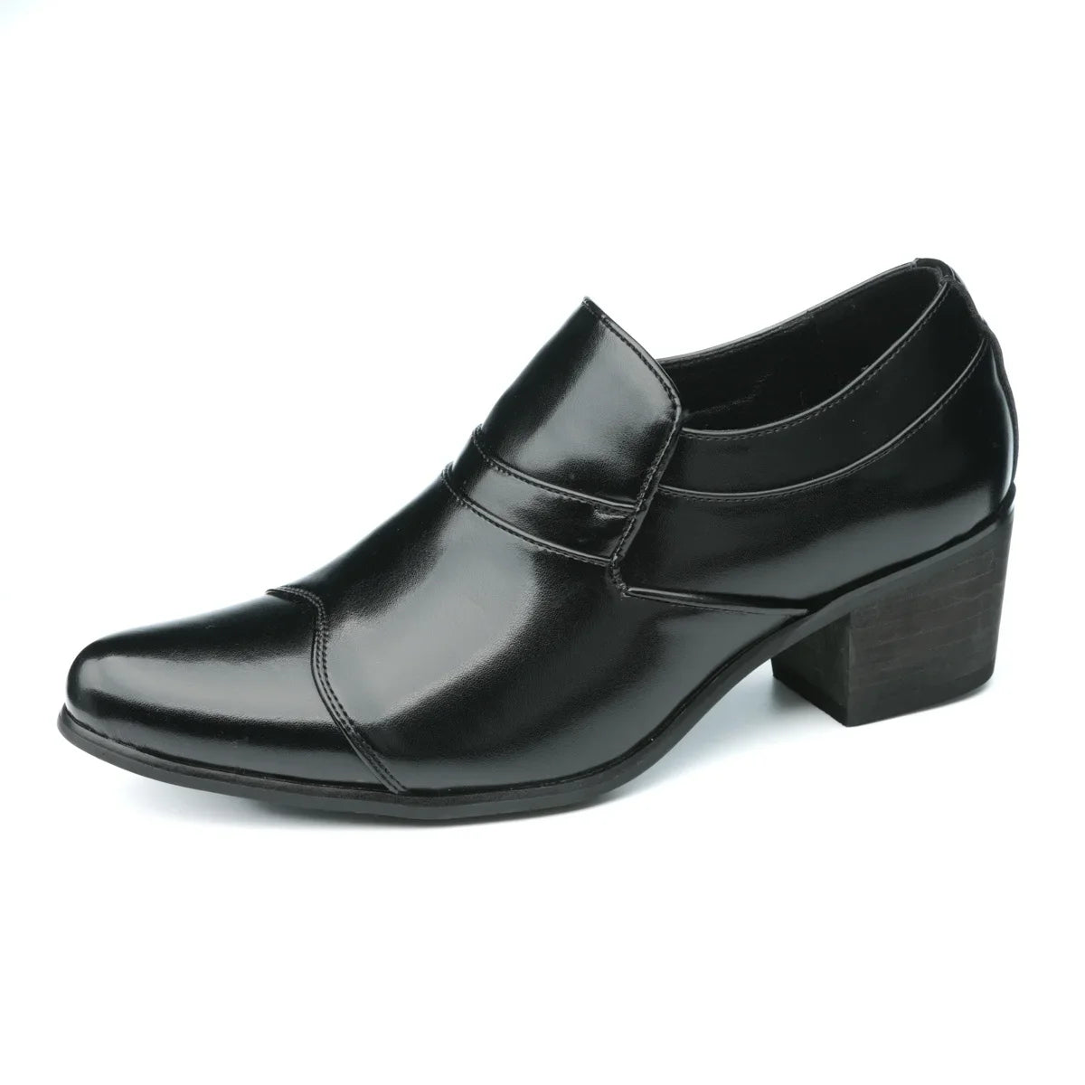 Zapatos Hombre Charol Negros Clásicos Punta Puntiaguda Formales | Fiesta
