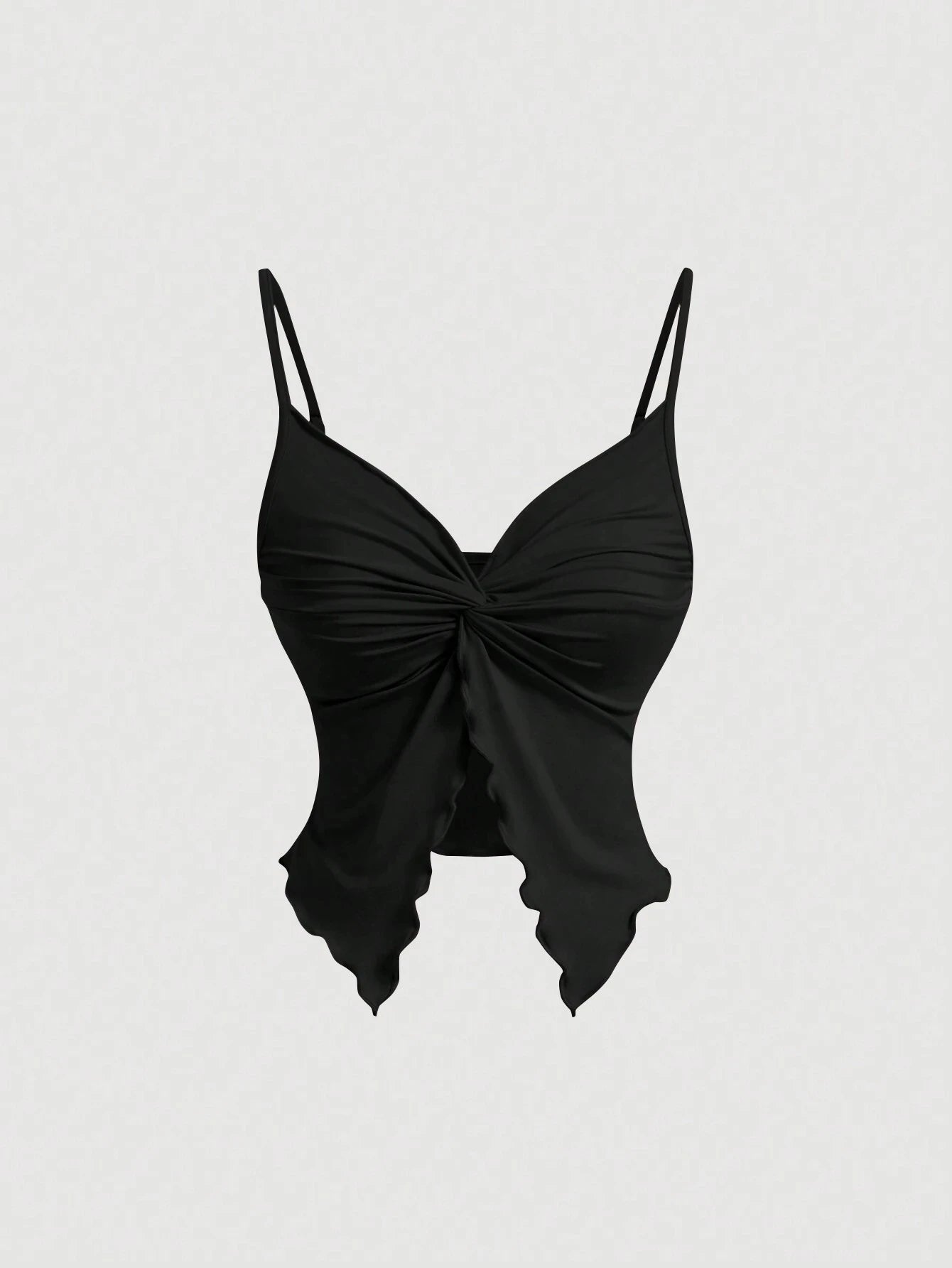 Top corto informal entrecruzado en la parte delantera para mujer, Top corto de Color sólido, camisola sin mangas ajustada con espalda descubierta, ropa de calle, verano 2025