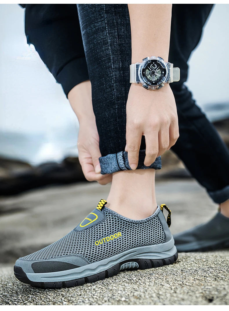 Mocasines Casuales Hombre | Malla Respirable Ligera Confort Estilo Tico | Talla Grande