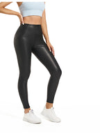 Leggings Piel Sintética Oveja | Realce Cálido Negro | Pantalón de Moda OI | Ticotrendy