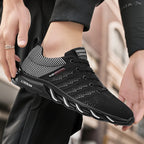 Zapatos Running para Hombre | Malla Negra Transpirable | Ligeros para Verano | Ticotrendy