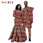 Vestido Africano Top Pantalón Irregular Pareja | Bazin Riche | Tallas XS-6XL | Tico Trendy