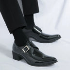 Mocasines Negros Lujo Hombre | Punta Puntiaguda Sin Cordones Zapatos Oxford Boda