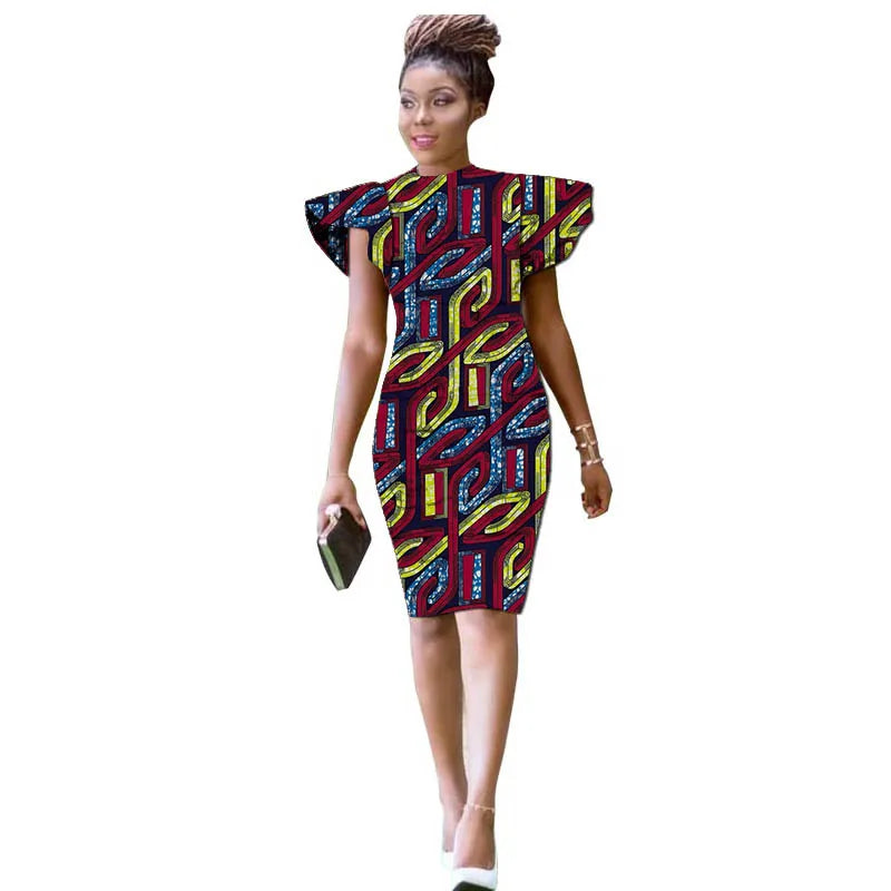 Vestido Dashiki Africano hasta la Rodilla