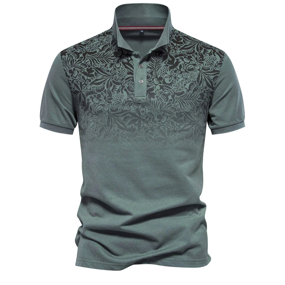 Polo Mezcla Algodón Estampado Degradado Hombre | Manga Corta Verano | Tallas S-XXL | Tico Trendy