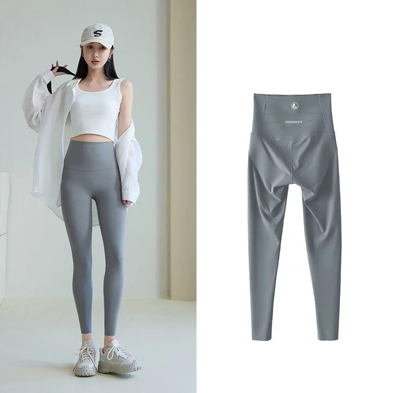 Leggings Piel Tiburón Ciruela | Sensación Desnuda 3D Push Up | Sexy Yoga Fitness PV | Ticotrendy