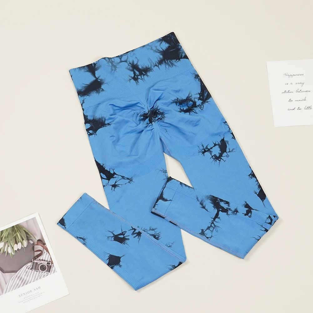 VEQKING Pantalones de yoga sin costuras para mujer, leggings deportivos de cintura alta, elásticos, de secado rápido, pantalones ajustados para gimnasio y entrenamiento