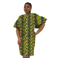Vestido Africano con Mangas Hoja de Loto Hecho a Mano