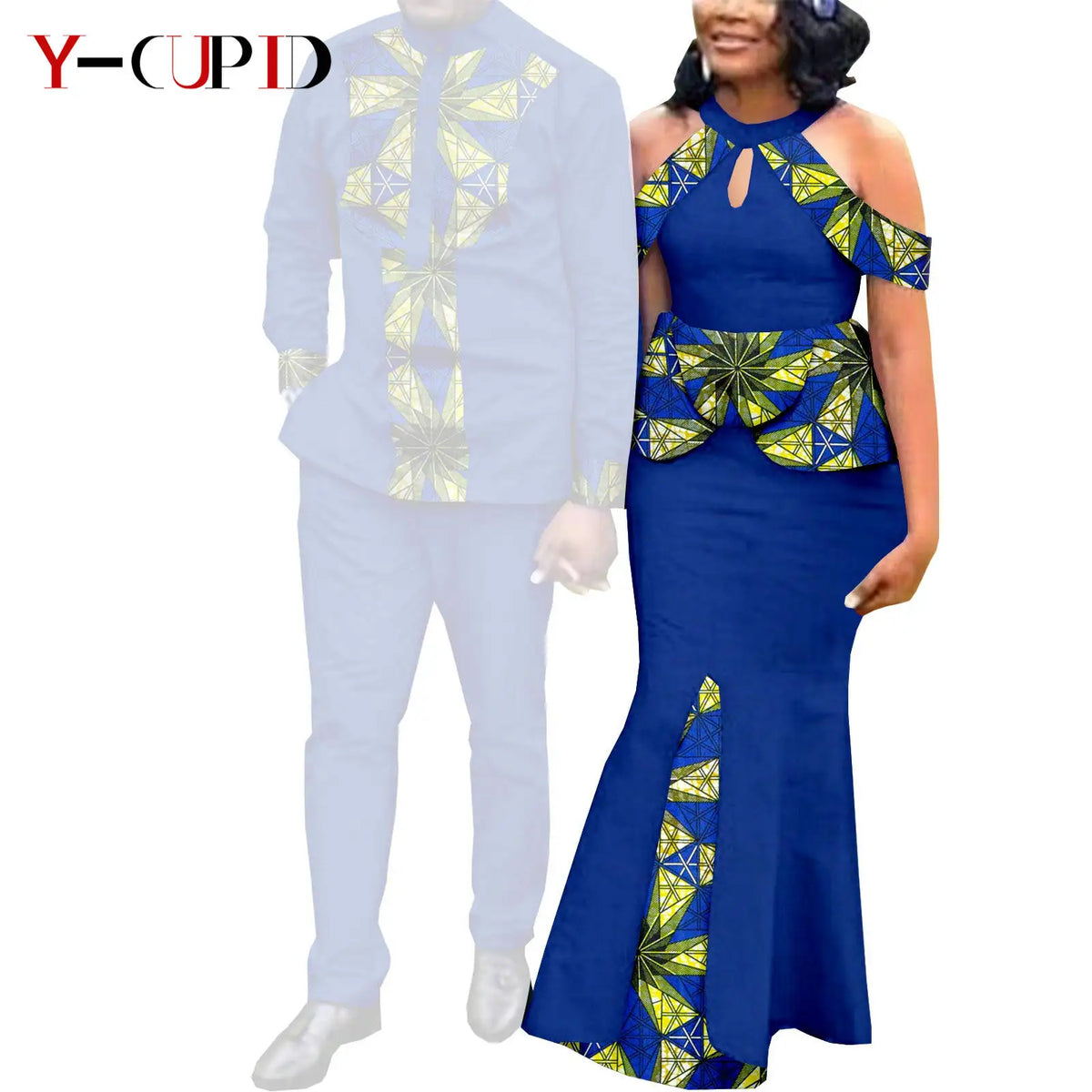 Vestido Africano Estampado Sirena Pareja | Camisa y Pantalón | Tallas S-6XL | Tico Trendy