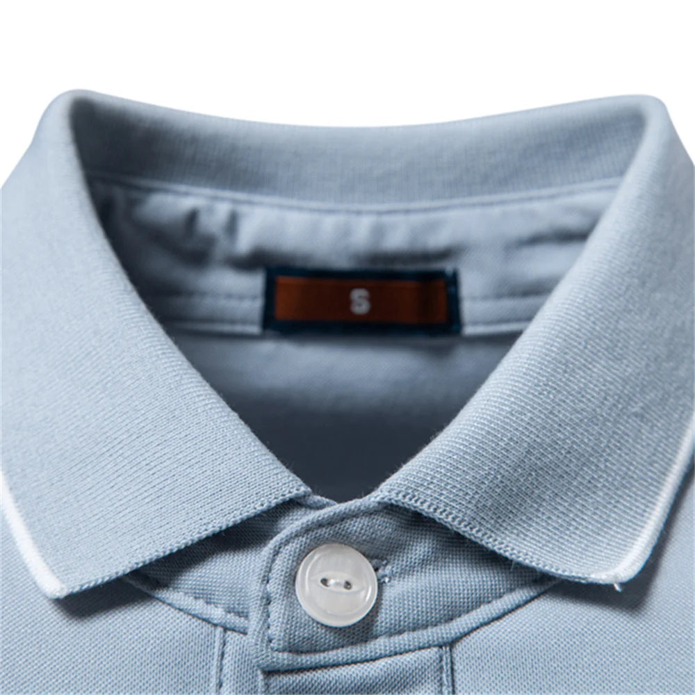 Polo Tencel Premium Color Sólido Hombre | Suave Transpirable | Tallas S-XXL | Tico Trendy