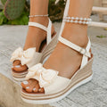 Sandalias de Plataforma para Mujer | Diseño de Lazo | Cuña | Tico Trendy