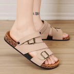 Zapatillas Hombre Corcho Ante Sintético Retro Planas Playa | Talla Grande