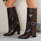 Botas Negras de Tacón Alto | Estilo Punk Gótico | Mujer