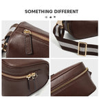 LAORENTOU, bandolera de piel auténtica para mujer, nuevo bolso cruzado para mujer, bolso de mano largo de diseño lujoso, bolso informal que combina con todo, 2025