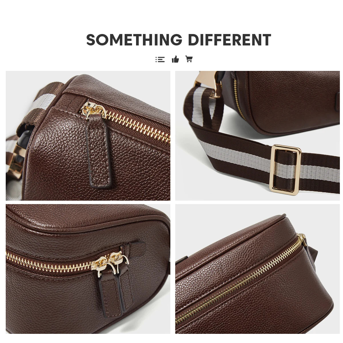 LAORENTOU, bandolera de piel auténtica para mujer, nuevo bolso cruzado para mujer, bolso de mano largo de diseño lujoso, bolso informal que combina con todo, 2025