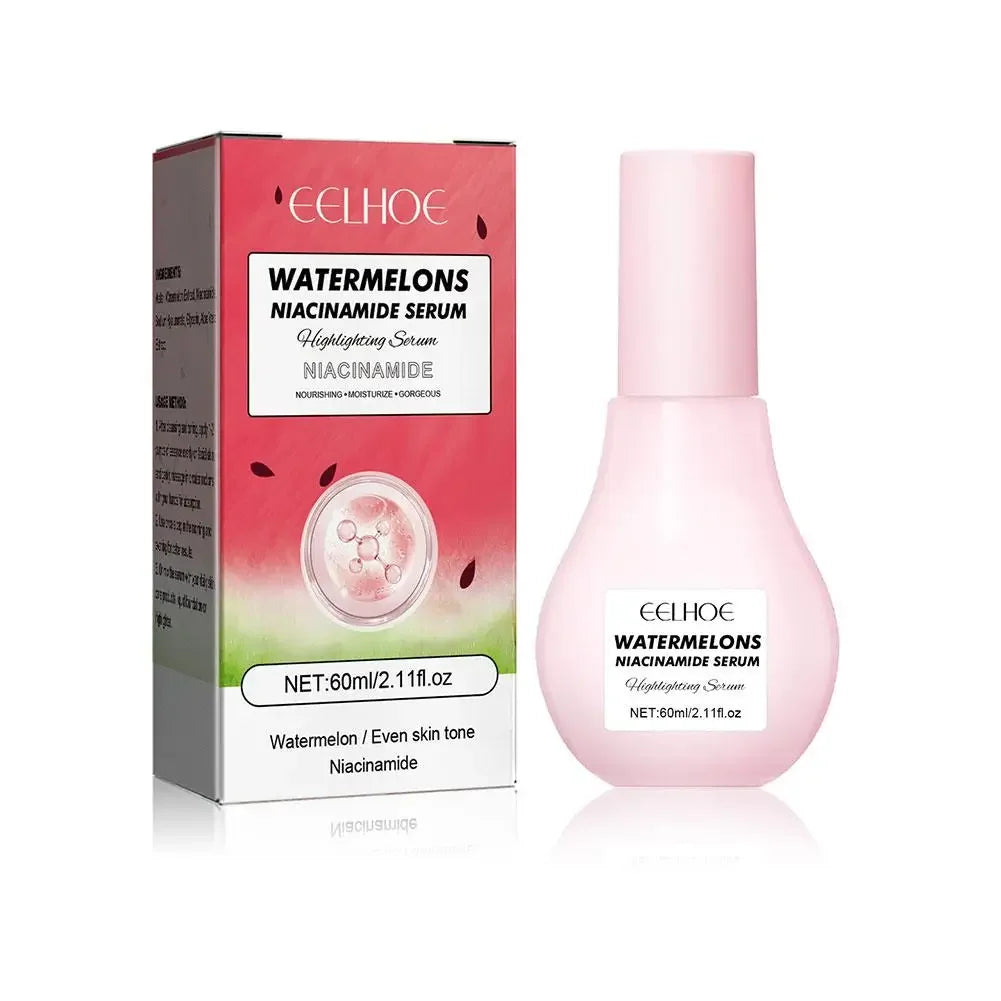 60ml sandía brillo niacinamida gotas de rocío suero imprimación resaltador suero ligero hidratante suero de Maquillaje facial 2025